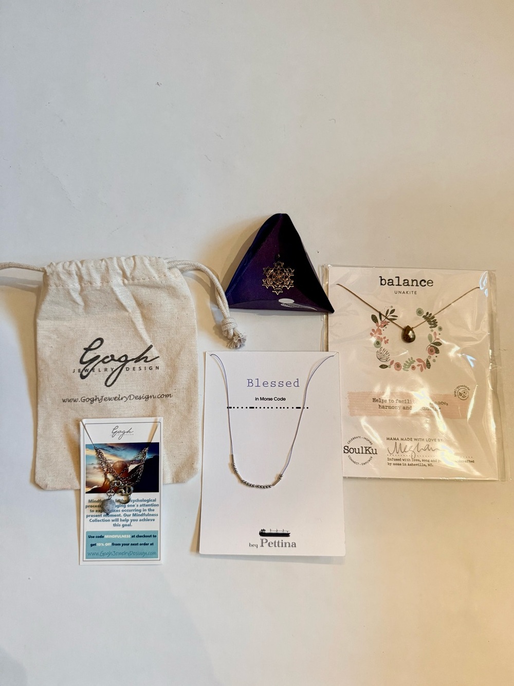 Boho Spiritual Necklace Bundle of 4 SoulKu Gogoh NWT